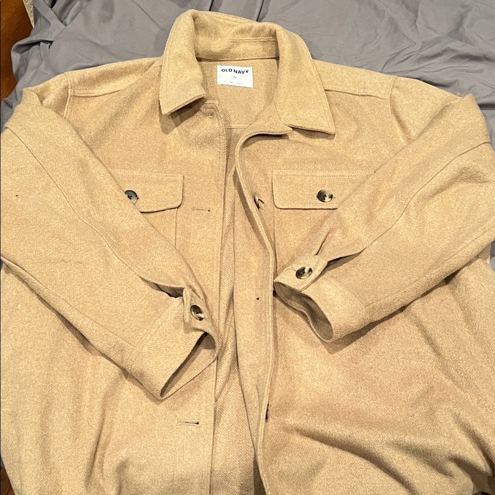 Old Navy Men's Beige Shirt Jacket